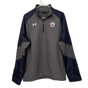 Under Armour AHL Toronto Marlies Windbreaker 1/4 Zip Fleece Pullover Mens Medium